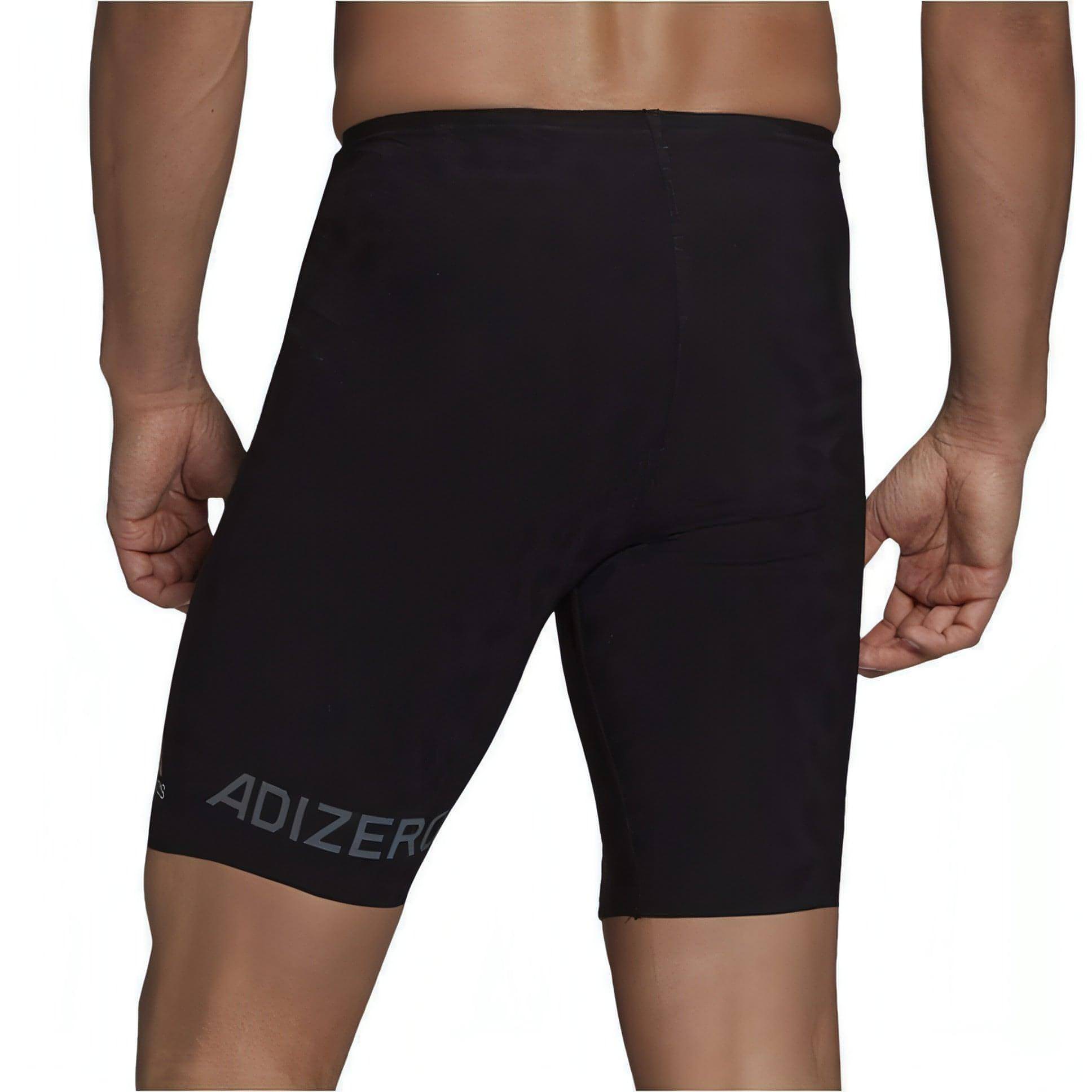 adidas Adizero PrimeWeave Mens Short Running Tights - Black