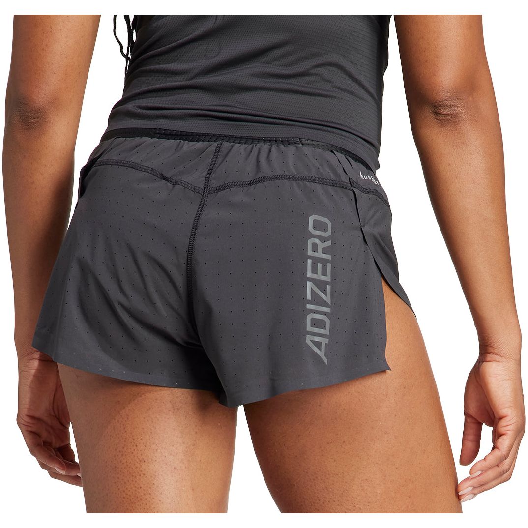 adidas Adizero Womens Split Running Shorts - Black