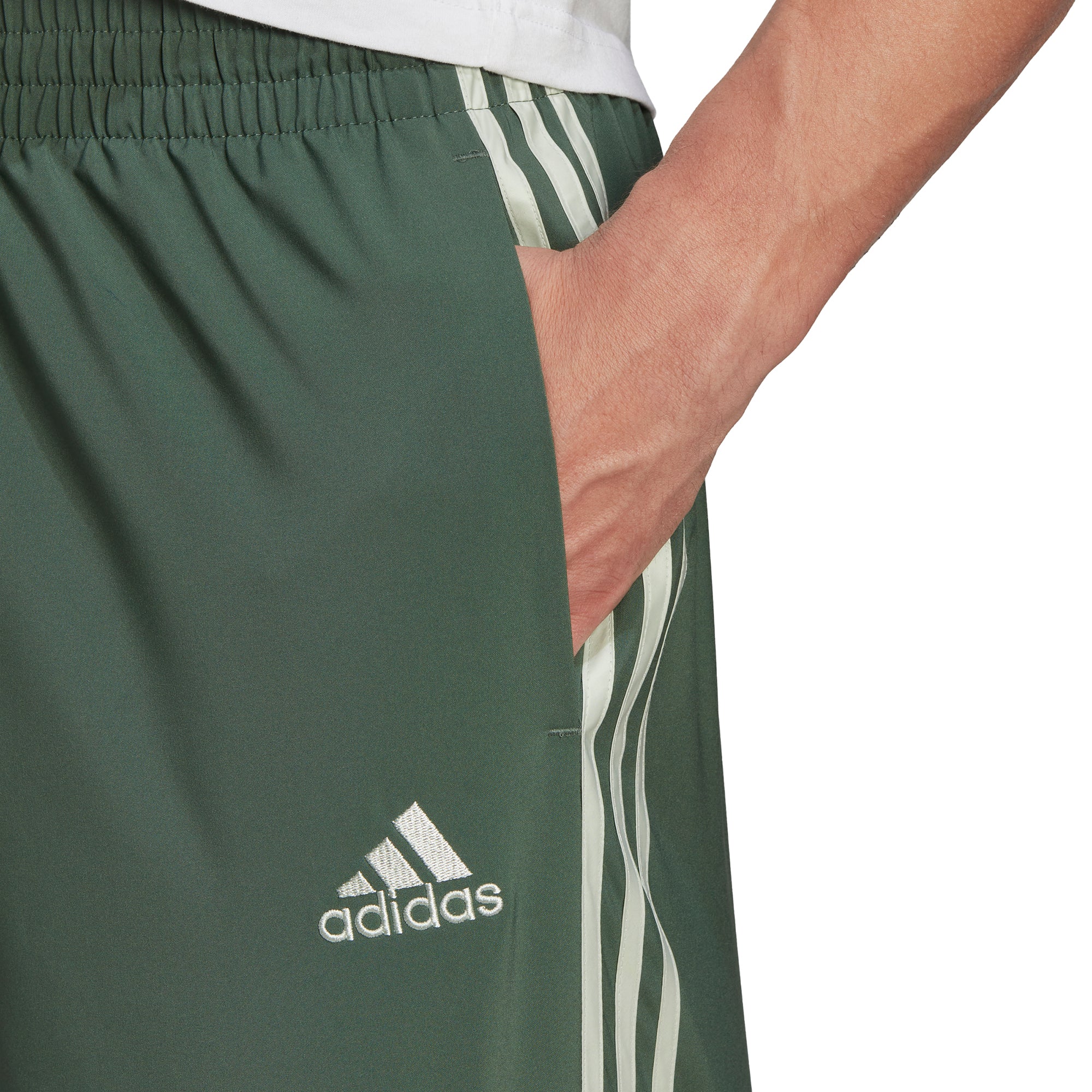 adidas AeroReady Essentials Chelsea 3 Stripes Mens Training Shorts - Green