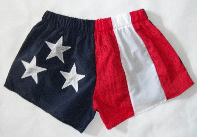 American Flag Low Rise Sporty Shorts Size S - 4XL Made in USA Stately flagshort