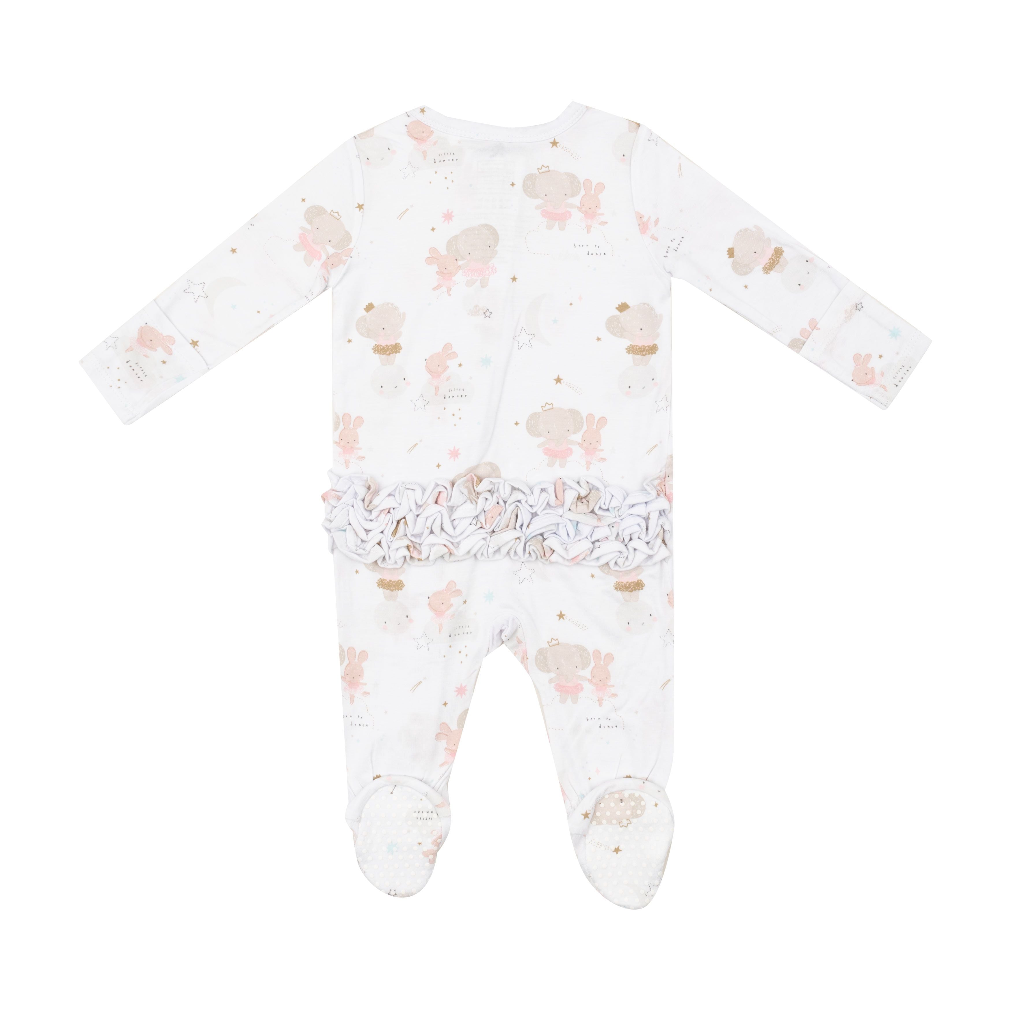 Angel Dear - Elephant + Bunny Ballerinas Zipper Footie