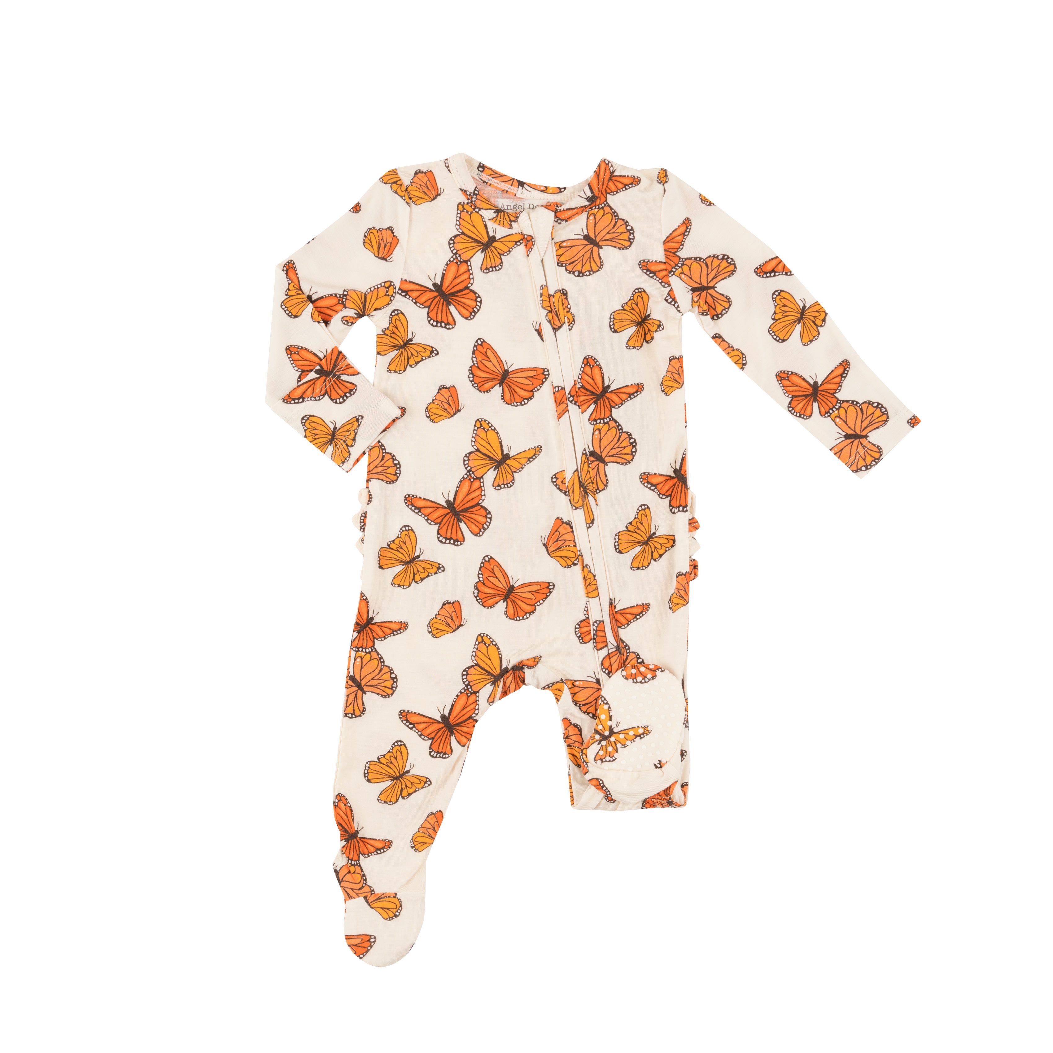 Angel Dear - Mariposa Monarch Zipper Footie