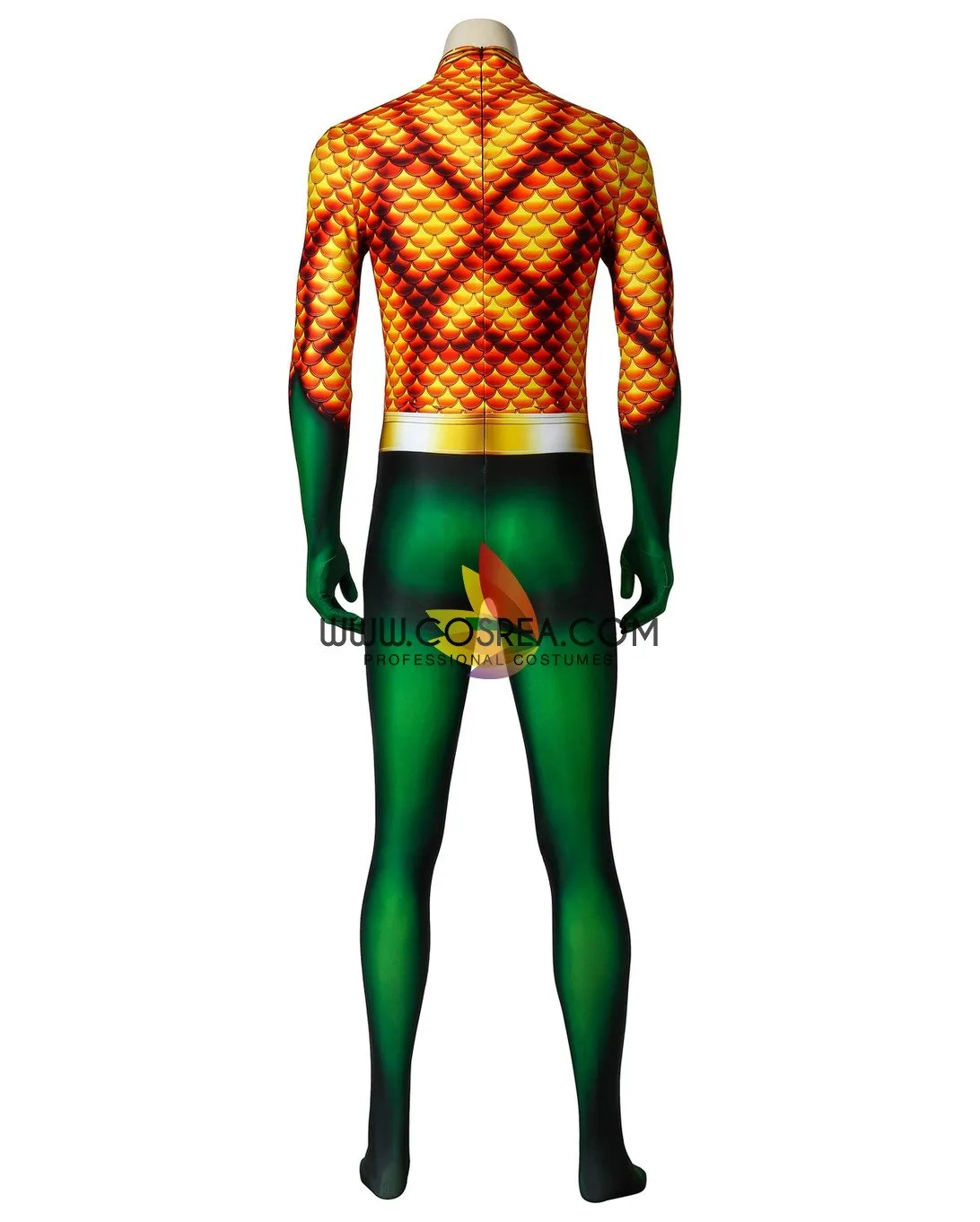 Aquaman Classic Version With Flared Gloves Digital Printed Cosplay Costume