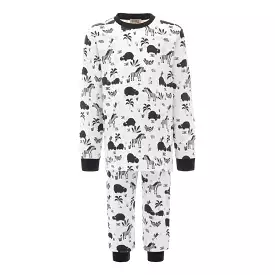 BANBLU-HIPPO + ZEBRA PRINT PJ SET-BB22006-WHITE