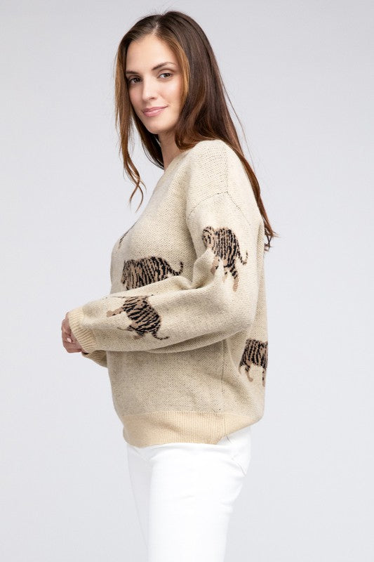 BiBi Tiger Pattern Sweater