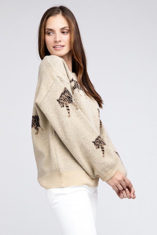 BiBi Tiger Pattern Sweater