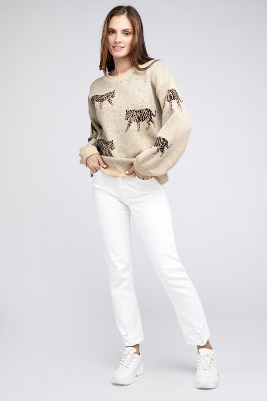 BiBi Tiger Pattern Sweater