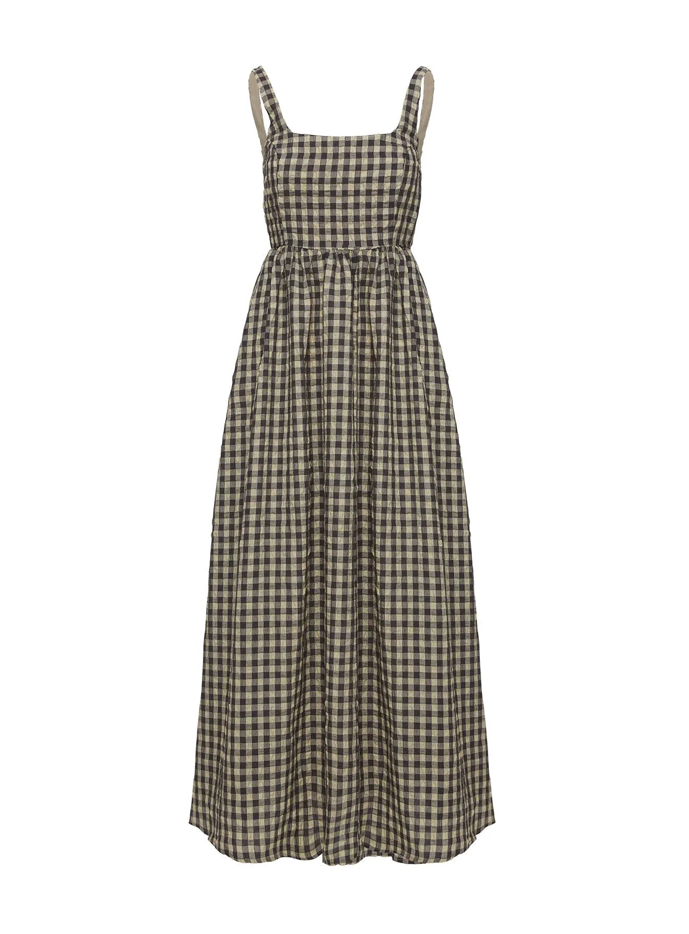 Cartmel Check Maxi Dress Black / Cream