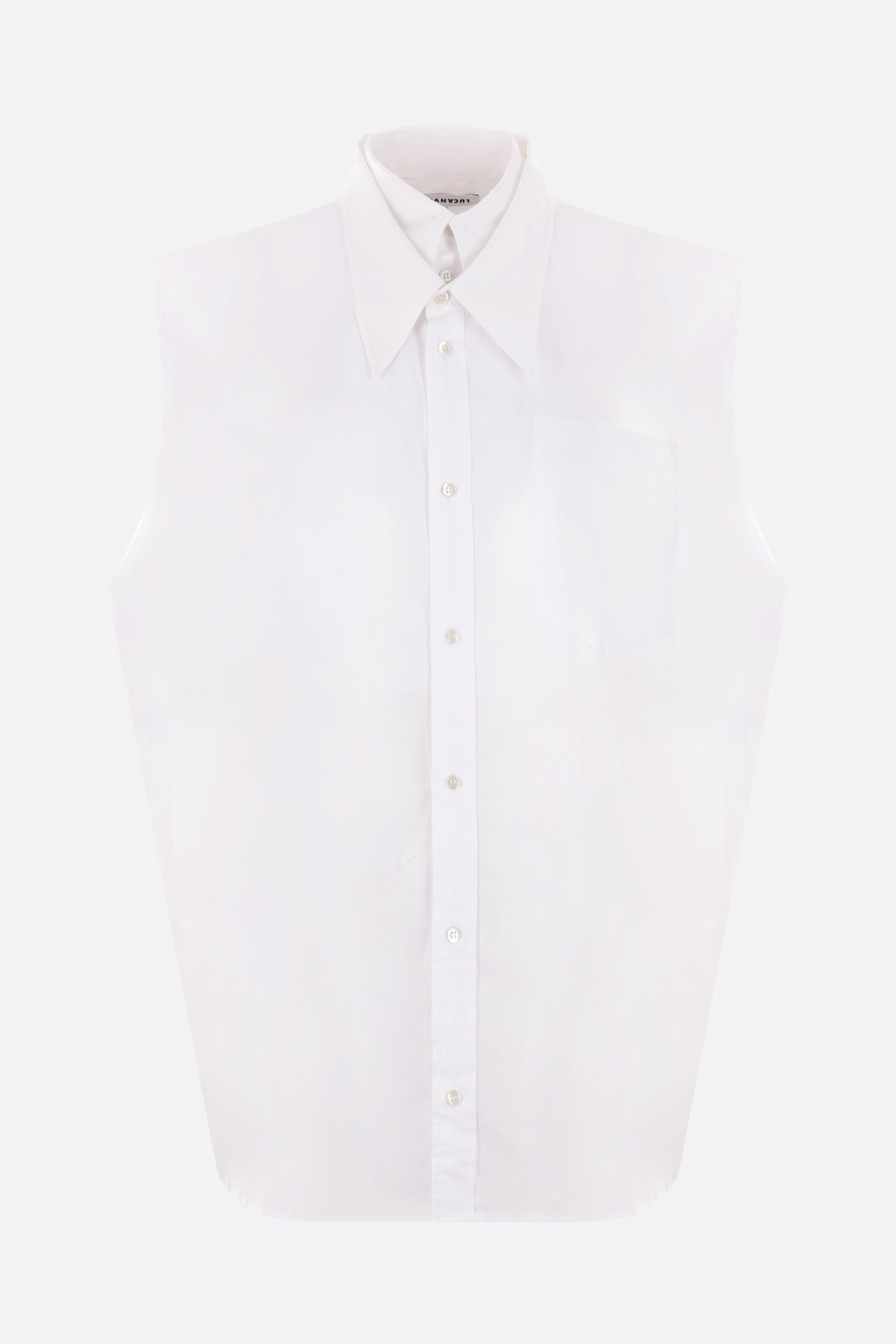 Clover sleeveless oversized shirt in poplin