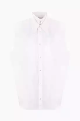 Clover sleeveless oversized shirt in poplin