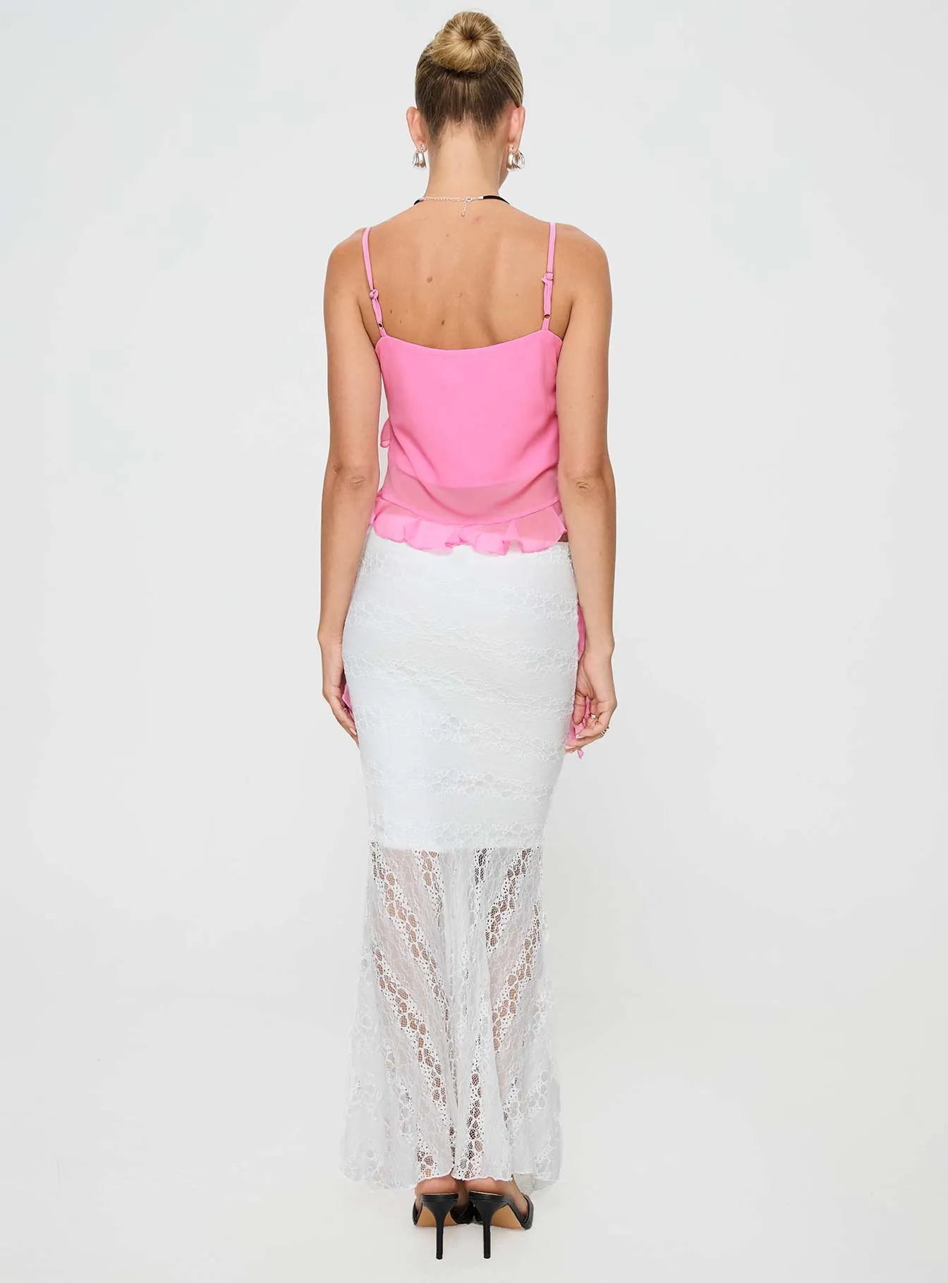 Date Night Maxi Skirt White