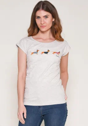 Embroidered Sausage Dog Tee