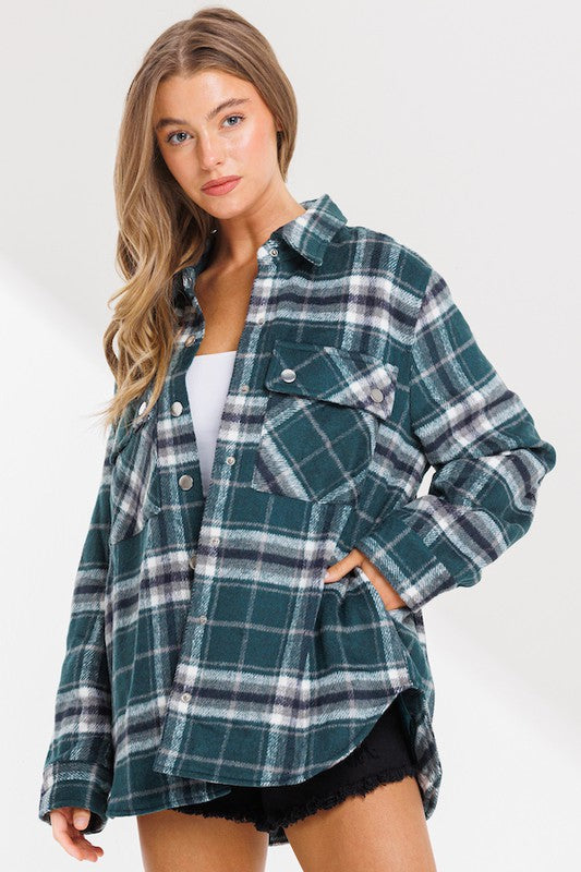 Gina Oversized Flannel Jacket