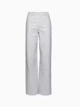 High Waist Loose Leather Pant