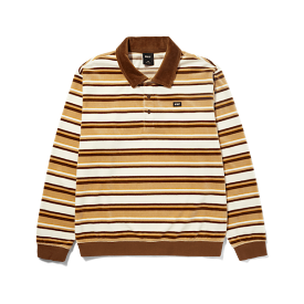 Huf Kramer L/S Velour Shirt - Oatmeal