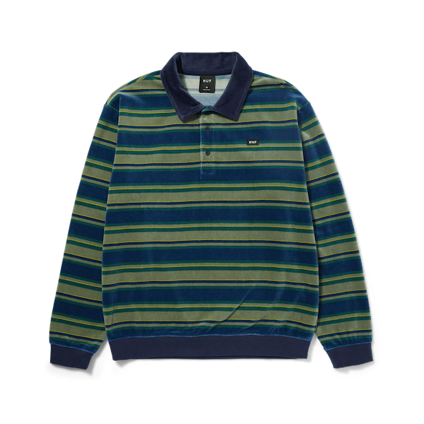 Huf Kramer L/S Velour Shirt - Pine