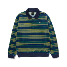 Huf Kramer L/S Velour Shirt - Pine