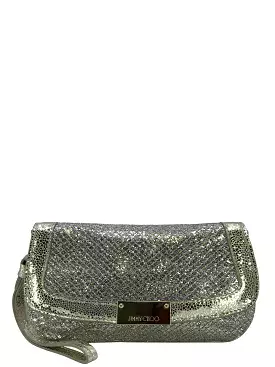 Jimmy Choo Zeta Glitter Wristlet Clutch