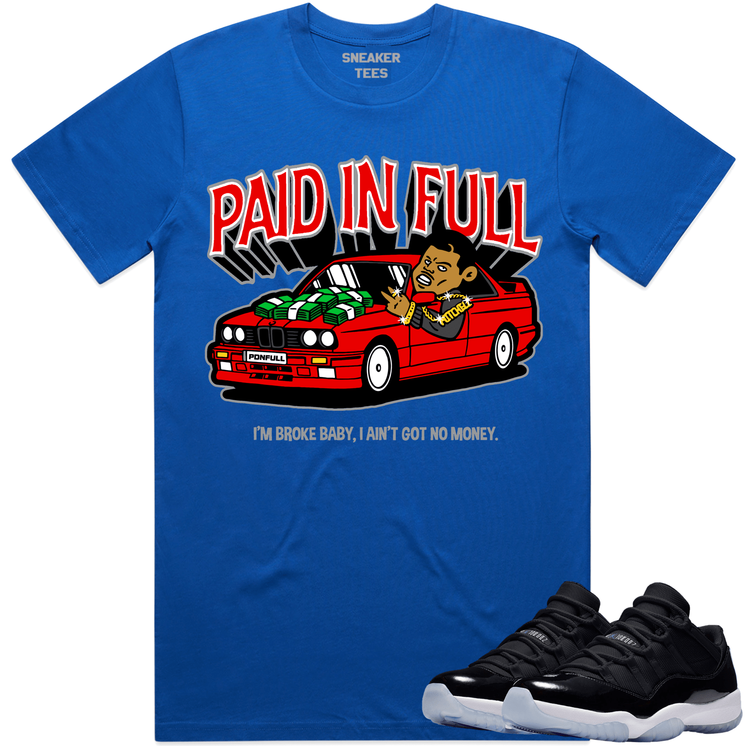 Jordan 11 Low Space Jam 11s Shirt to Match - RED PAID