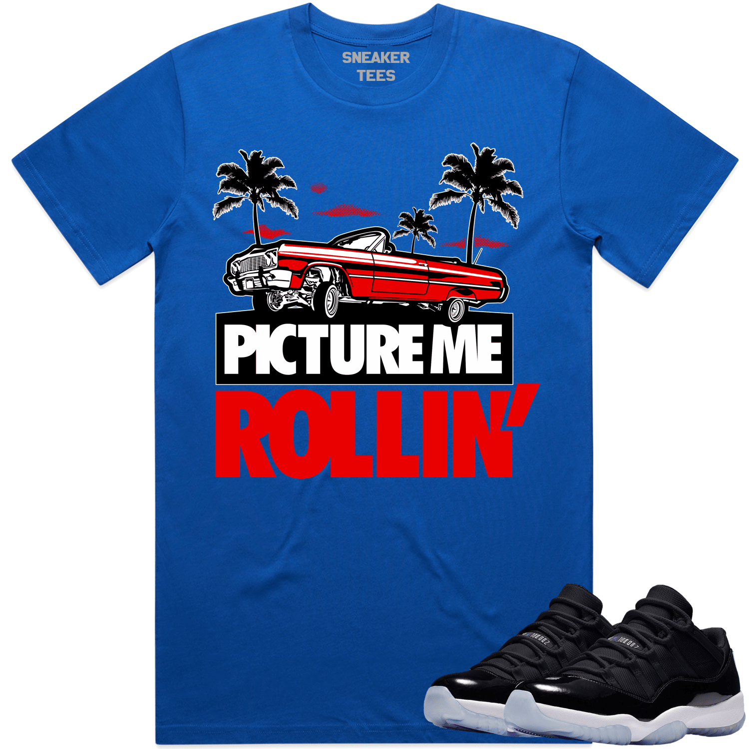 Jordan 11 Low Space Jam 11s Shirt to Match - RED PMR