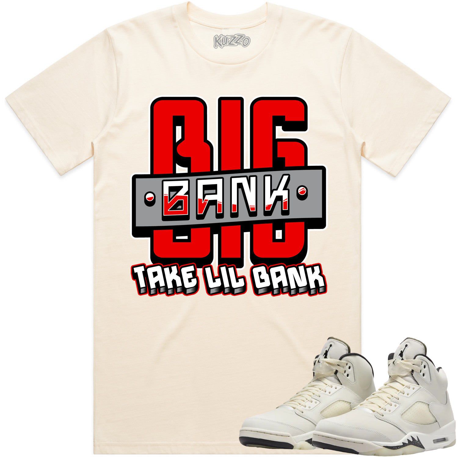 Jordan Retro 5 Sail 5s Shirt to Match - RED BIG BANK