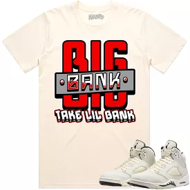 Jordan Retro 5 Sail 5s Shirt to Match - RED BIG BANK