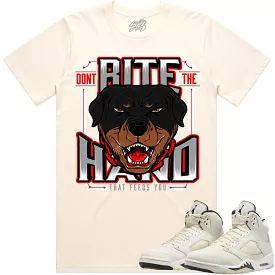 Jordan Retro 5 Sail 5s Shirt to Match - RED DONT BITE