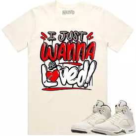 Jordan Retro 5 Sail 5s Shirt to Match - RED LOVED