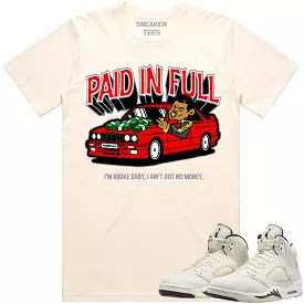 Jordan Retro 5 Sail 5s Shirt to Match - RED PAID