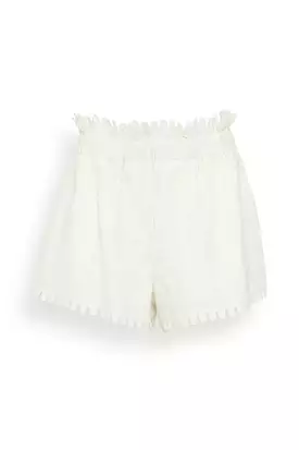 Liat Embroidery Short in White