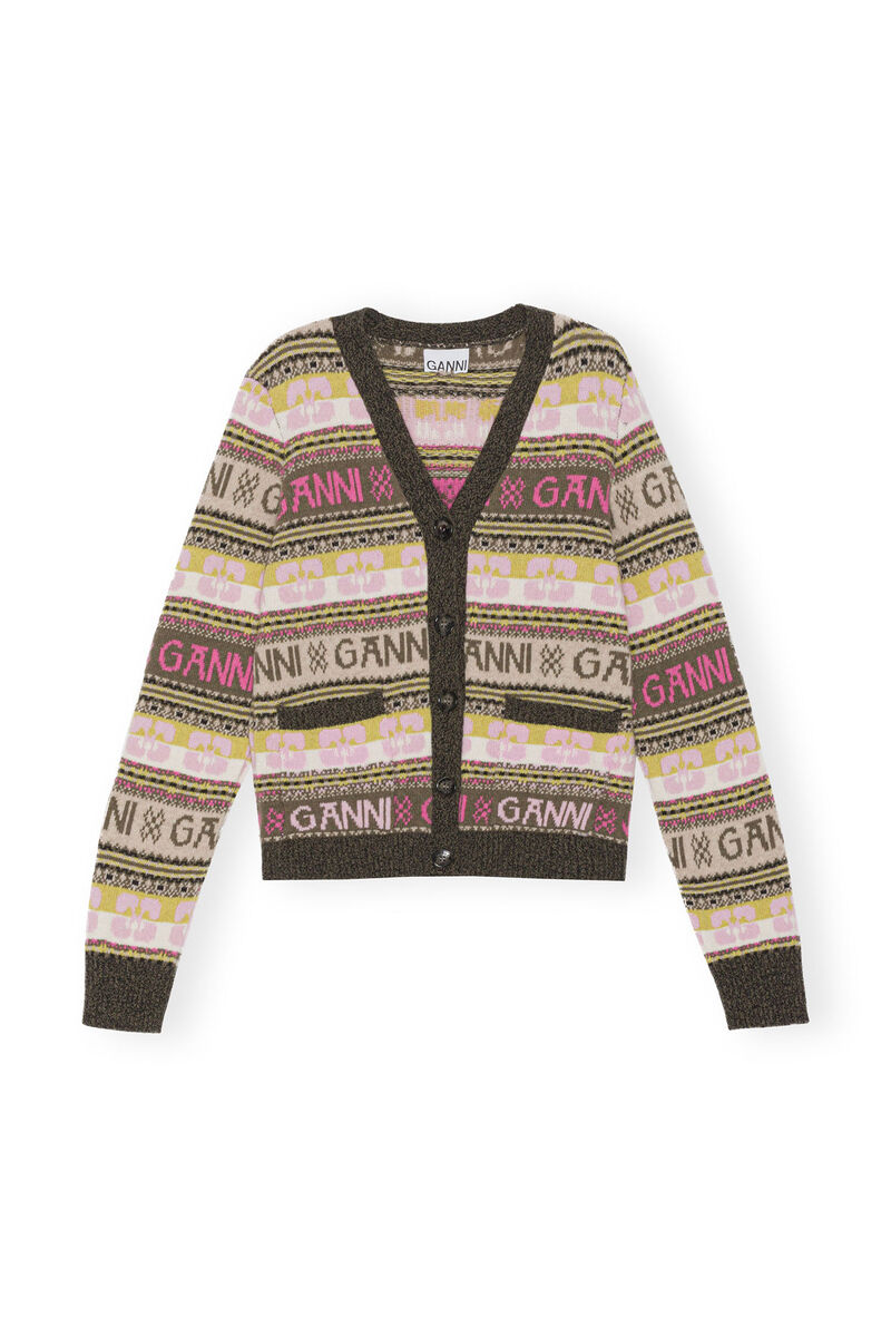 Logo Wool Mix Cardigan K2035