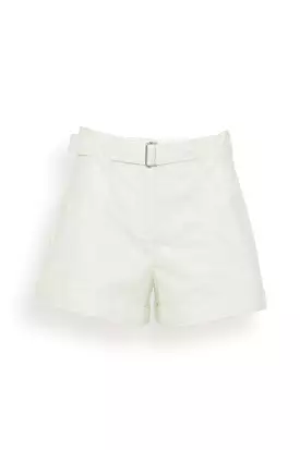 Lourie Belted Shorts in White