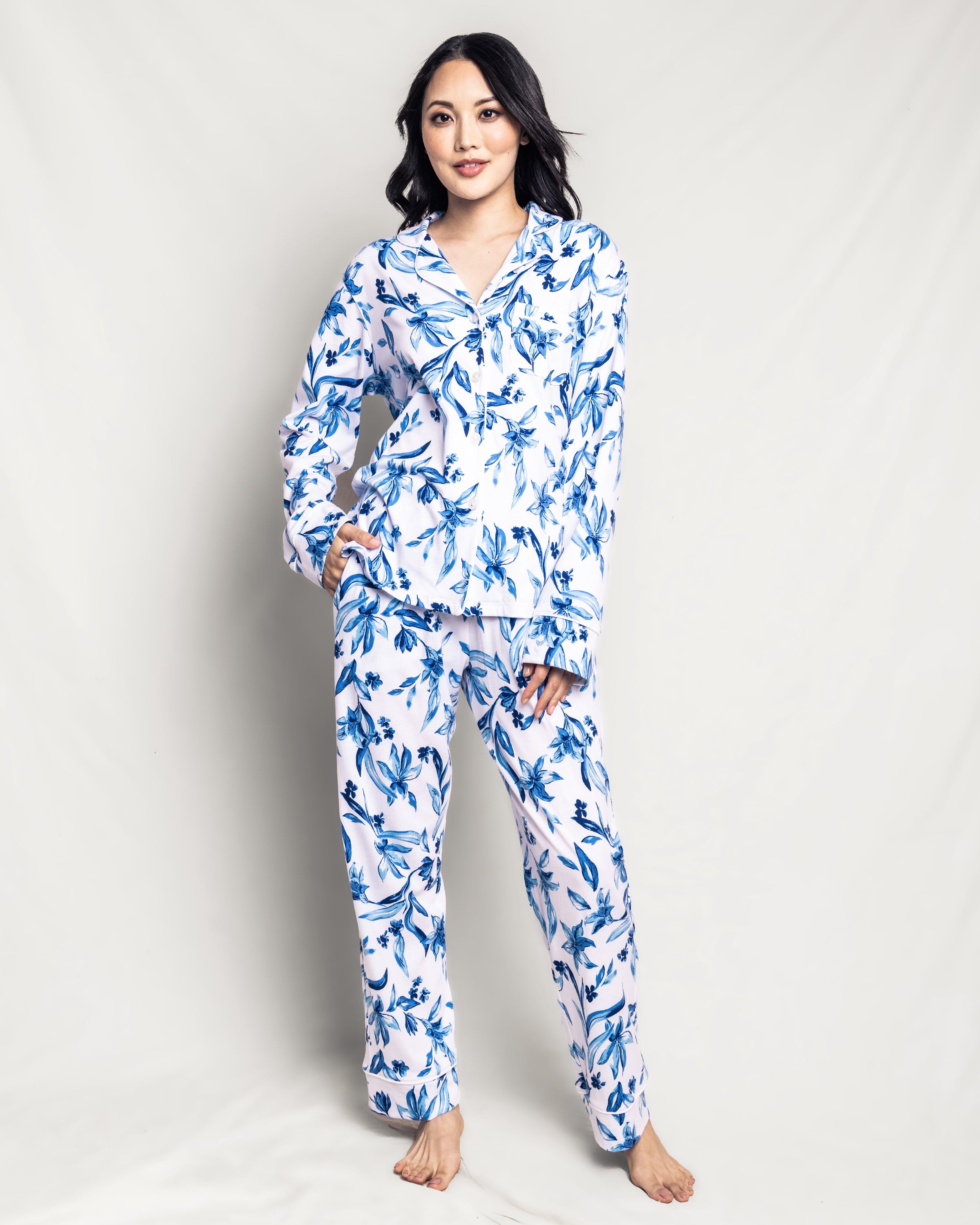 Luxe Pima Cotton Songs of Santorini Pajama Set