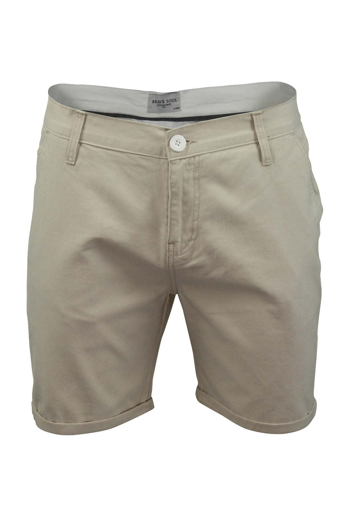 Mens Brave Soul Cotton Twill Chino Shorts