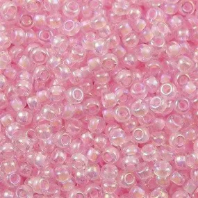 Miyuki Boncuk, MiyukiRoundBeads 8/0-0272 Pink Lined Crystal AB