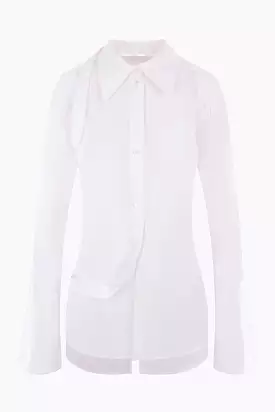 Modular stretch poplin shirt