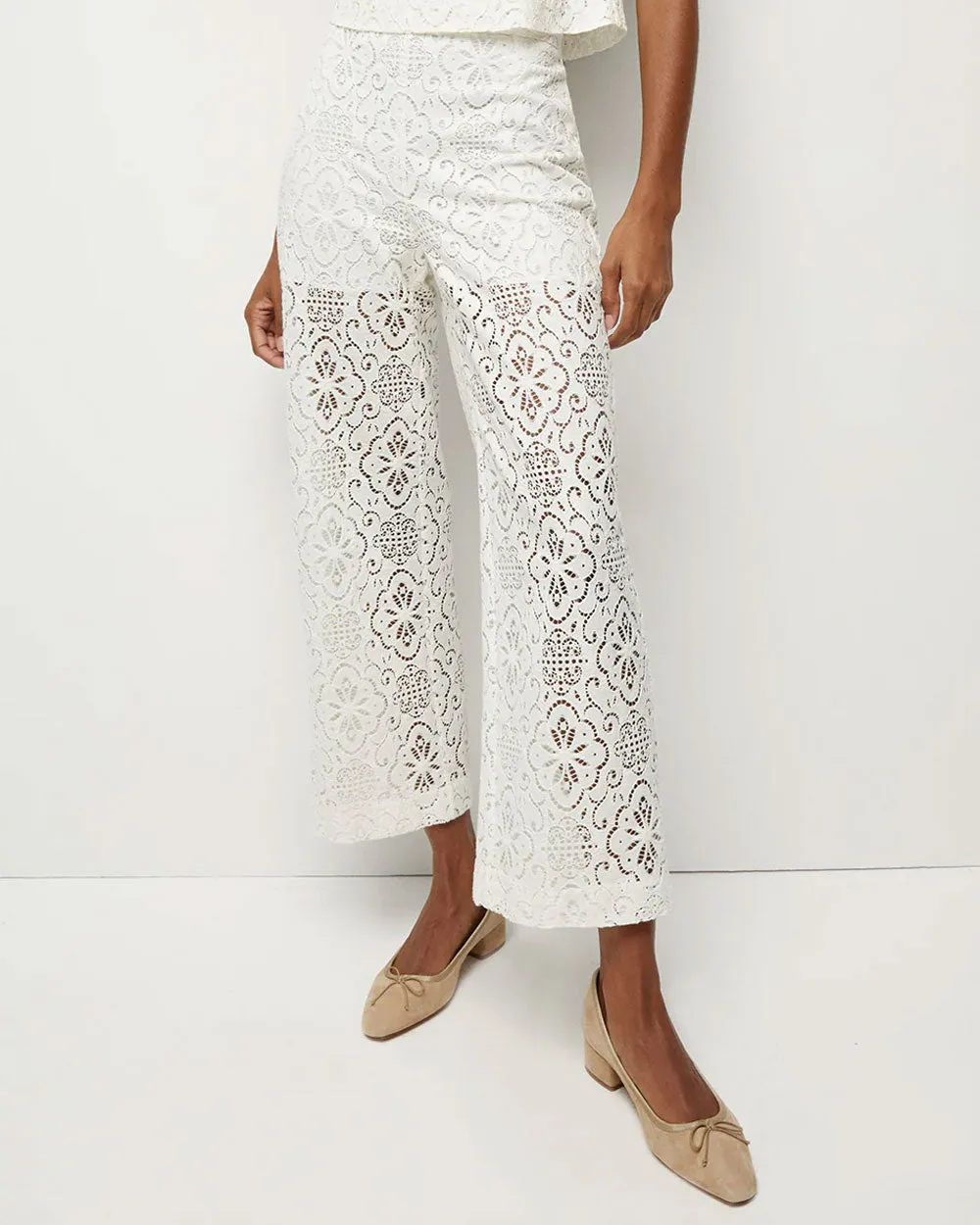 Off White Lace Kehlani Pant