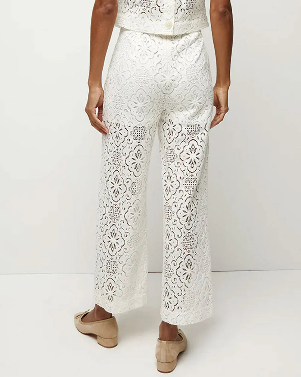 Off White Lace Kehlani Pant