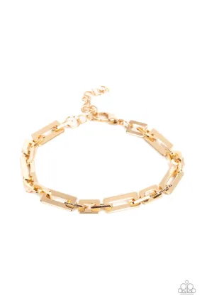 Paparazzi Stratosphere Gear - Gold Men's Bracelet