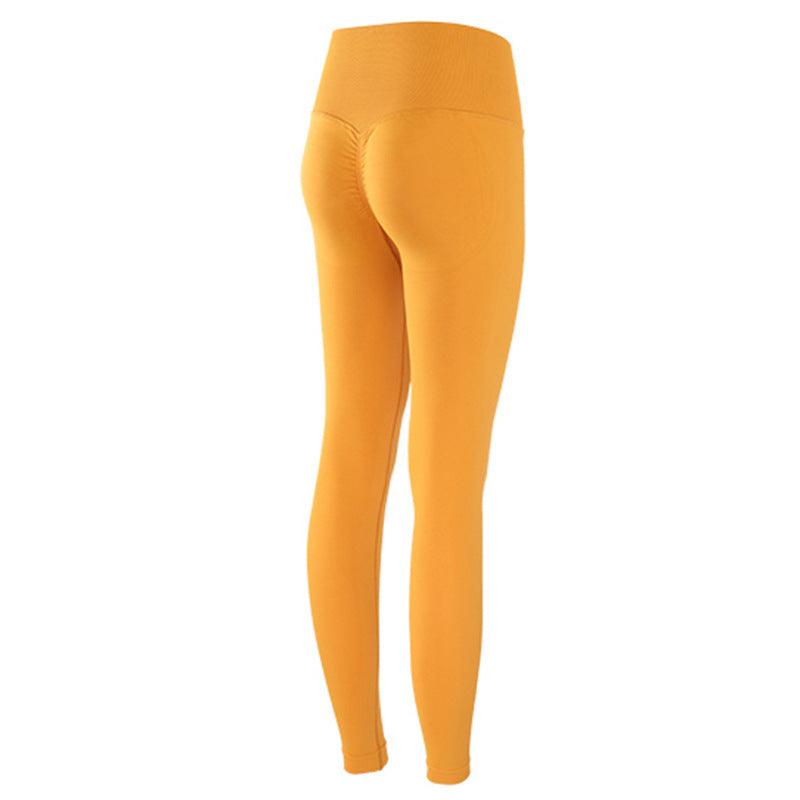 Peach High Waist Hip Lift Fitness Pants High Stretch Leggings Peach Yoga