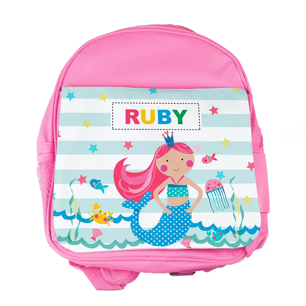 Personalised Girl's Mermaid Rucksack