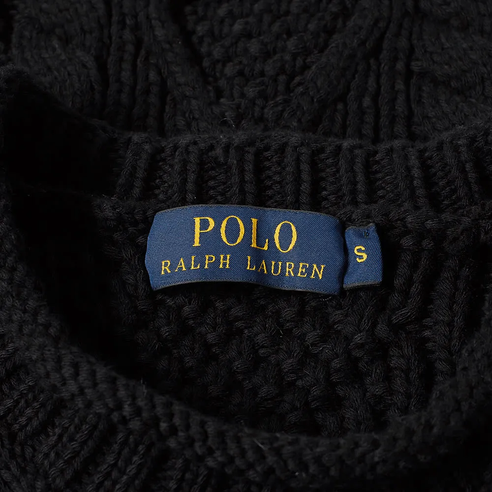 Polo Ralph Lauren Heavyweight Cable Crew KnitBlack