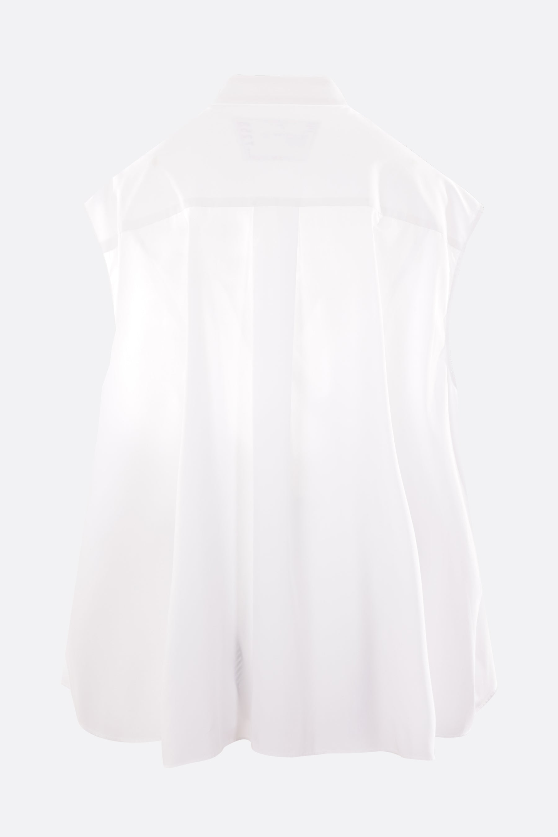 poplin sleeveless top-shirt