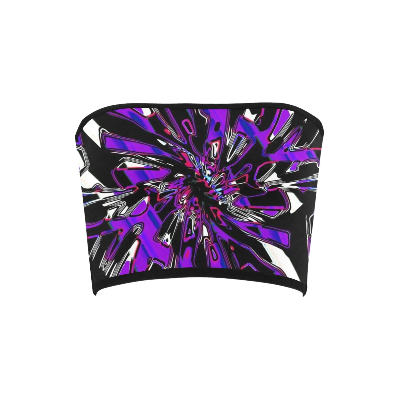 Purple Hypnotic Chrome Bandeau Top