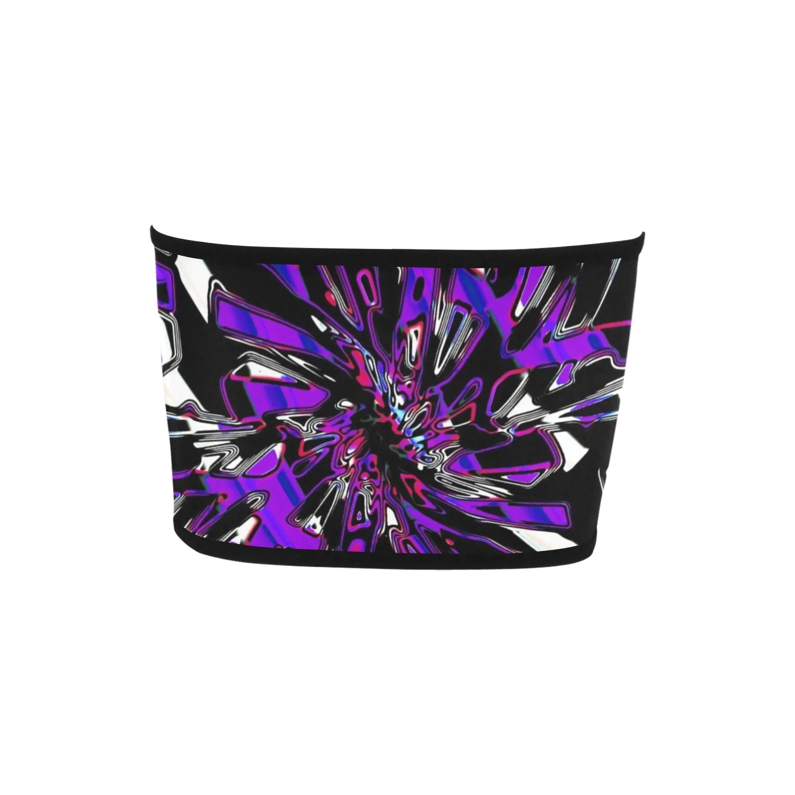 Purple Hypnotic Chrome Bandeau Top