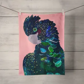 Red-Tailed Black Cockatoo Tea Towel