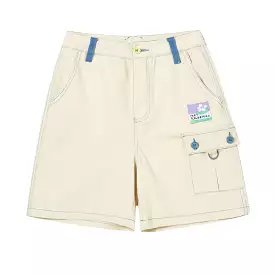 RETRO ''FLOWER'' BEIGE STRAIGHT SHORTS BY62017