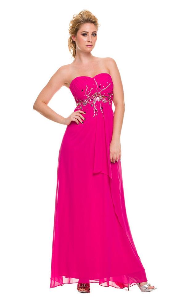 SALE Sweetheart Strapless Long Chiffon Gown Size M Style 2730