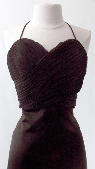 Satin and Chiffon Strapless Gown Size 10 Style 6498