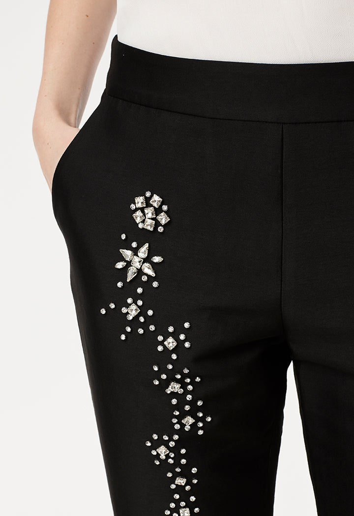 Stone Embellished Pants